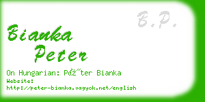 bianka peter business card